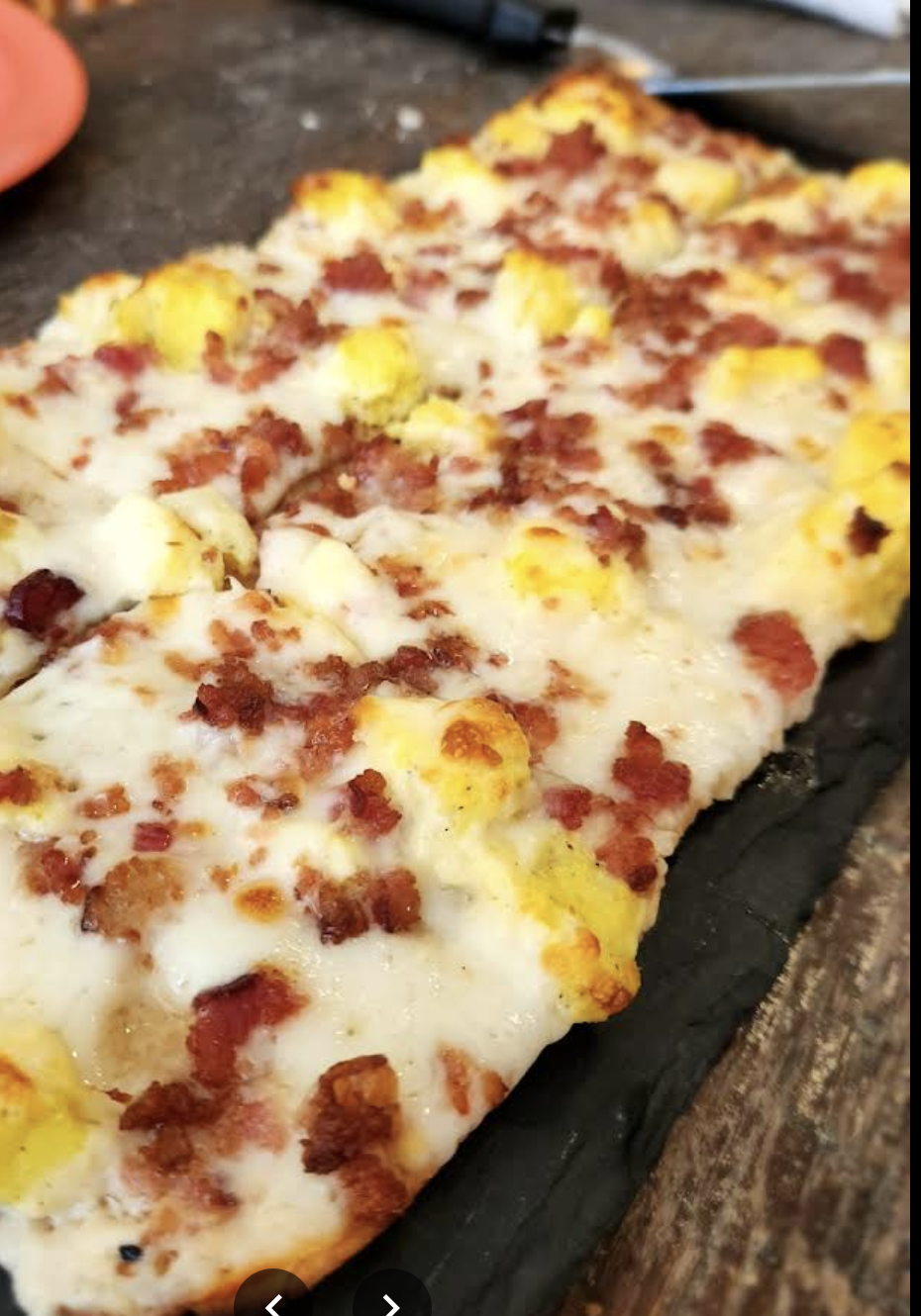 Breakfast flatbread and panini